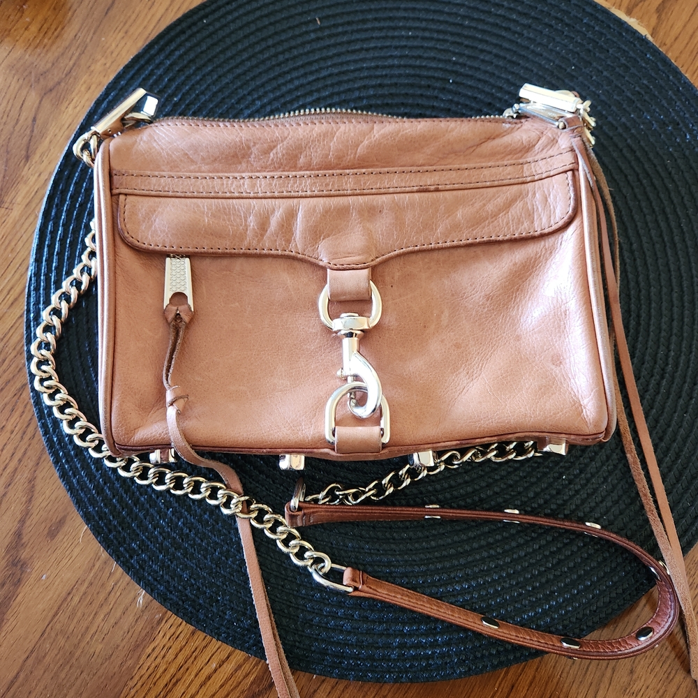 Tan Leather Crossbody Bag